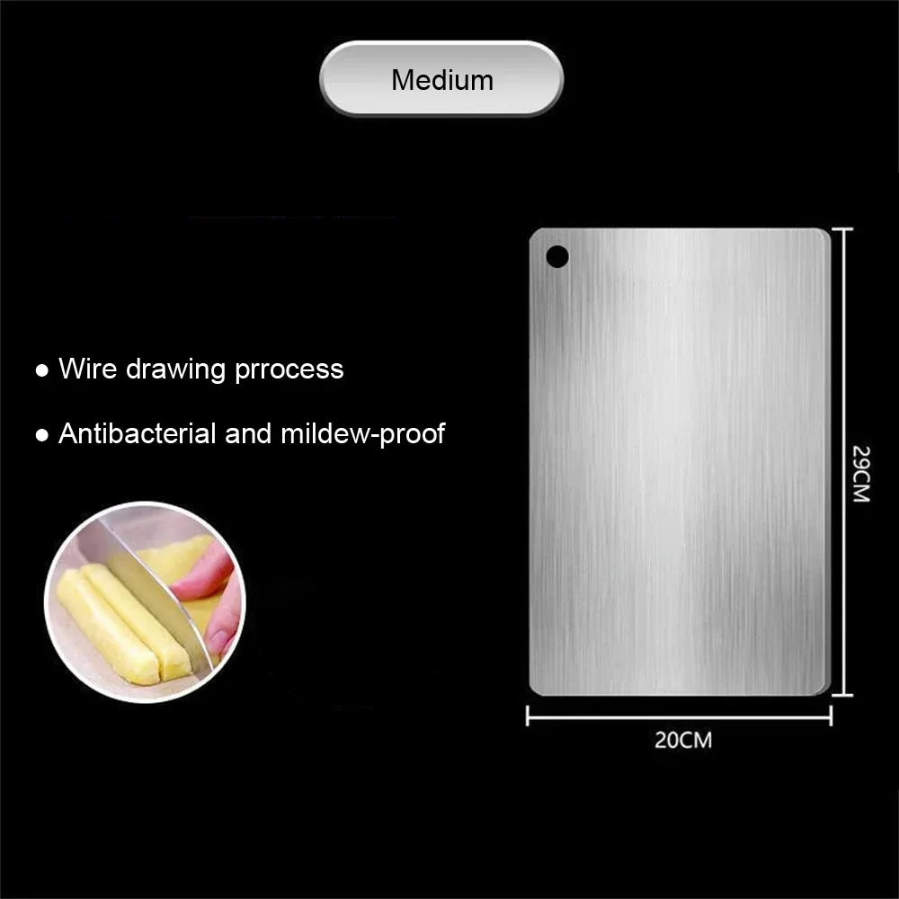 Thickened Double-Sided Cutting Board — Stainless Steel & Kneading Dough Board