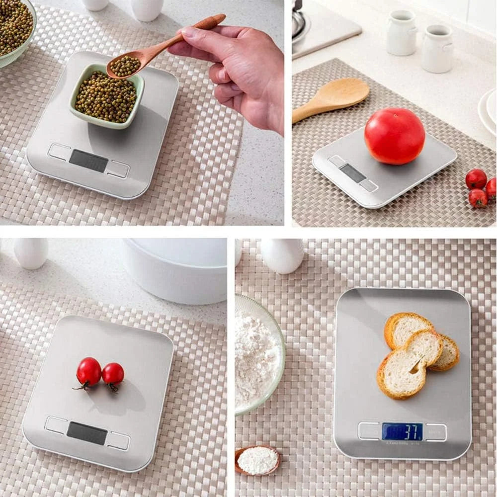 Digital Kitchen Scale — 10kg LED Display Stainless Steel Baking Tool