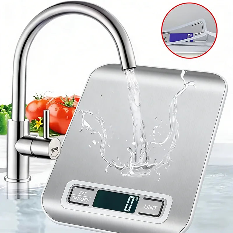 Digital Kitchen Scale — 10kg LED Display Stainless Steel Baking Tool