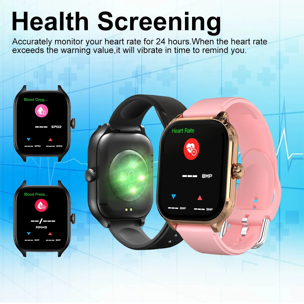 LAXASFIT H9 & H6 Smartwatch — Calls, Heart Rate & Blood Oxygen Monitor