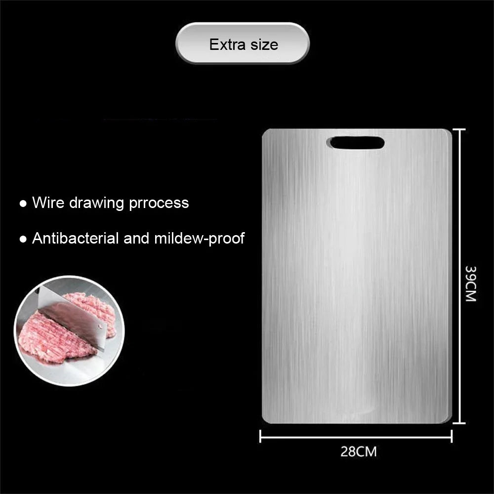 Thickened Double-Sided Cutting Board — Stainless Steel & Kneading Dough Board