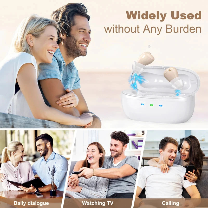 OTC Hearing Amplifier Earbuds — Intelligent Noise Reduction Sound Amplifier