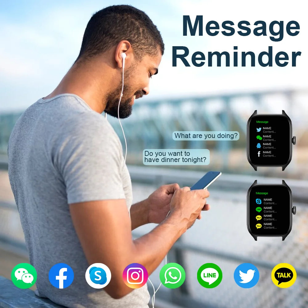 LAXASFIT H9 & H6 Smartwatch — Calls, Heart Rate & Blood Oxygen Monitor