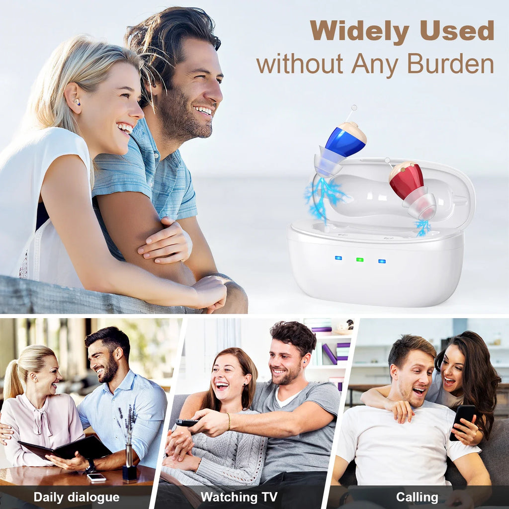 OTC Hearing Amplifier Earbuds — Intelligent Noise Reduction Sound Amplifier