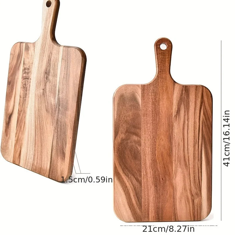 Wooden Cutting Board & Food Serving Tray — Kitchen Accessory