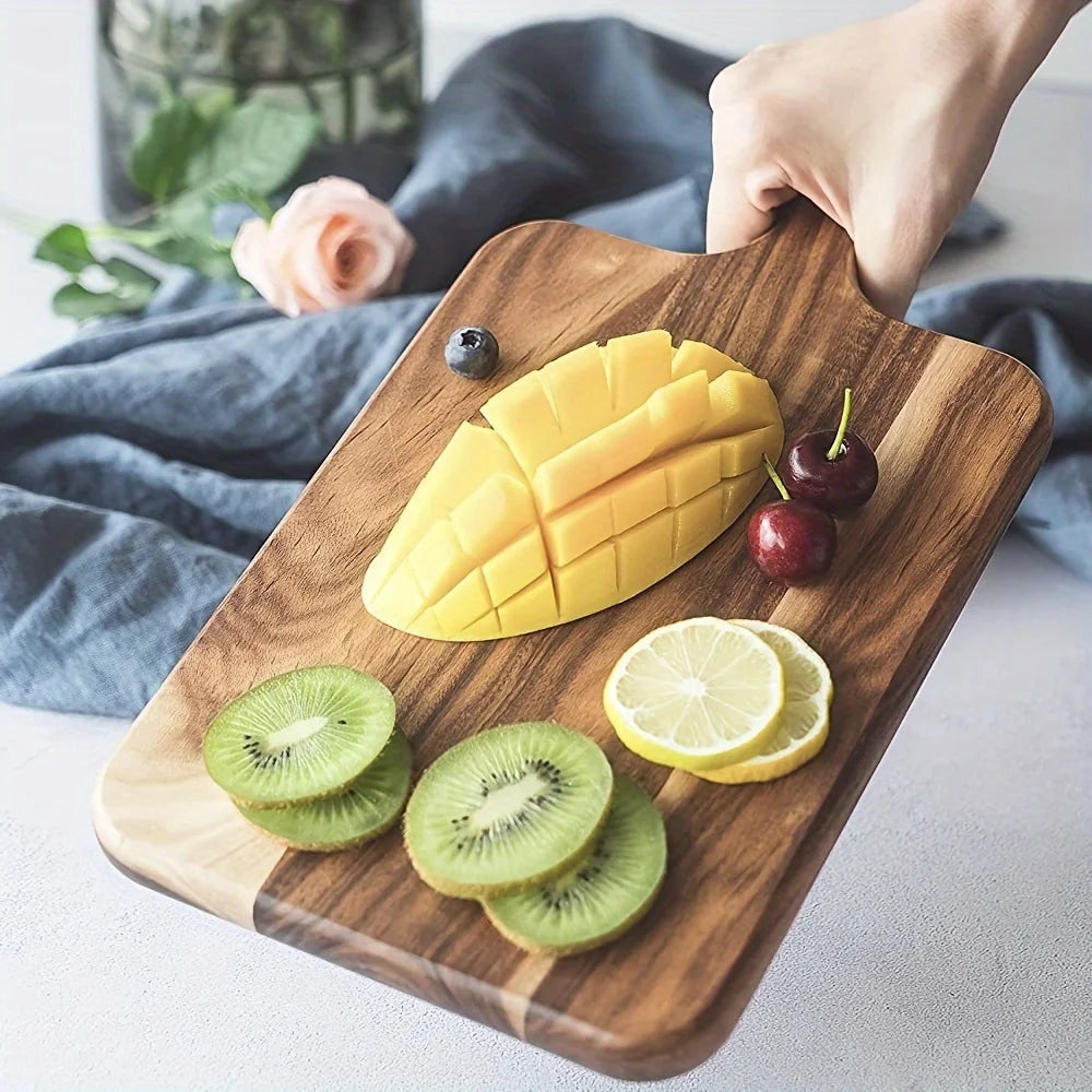 Wooden Cutting Board & Food Serving Tray — Kitchen Accessory