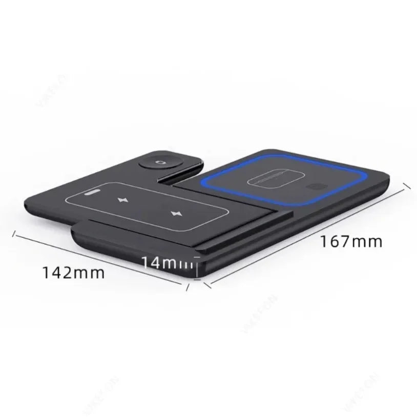 Foldable 3-in-1 Wireless Charging Station — iPhone, Apple Watch & AirPods