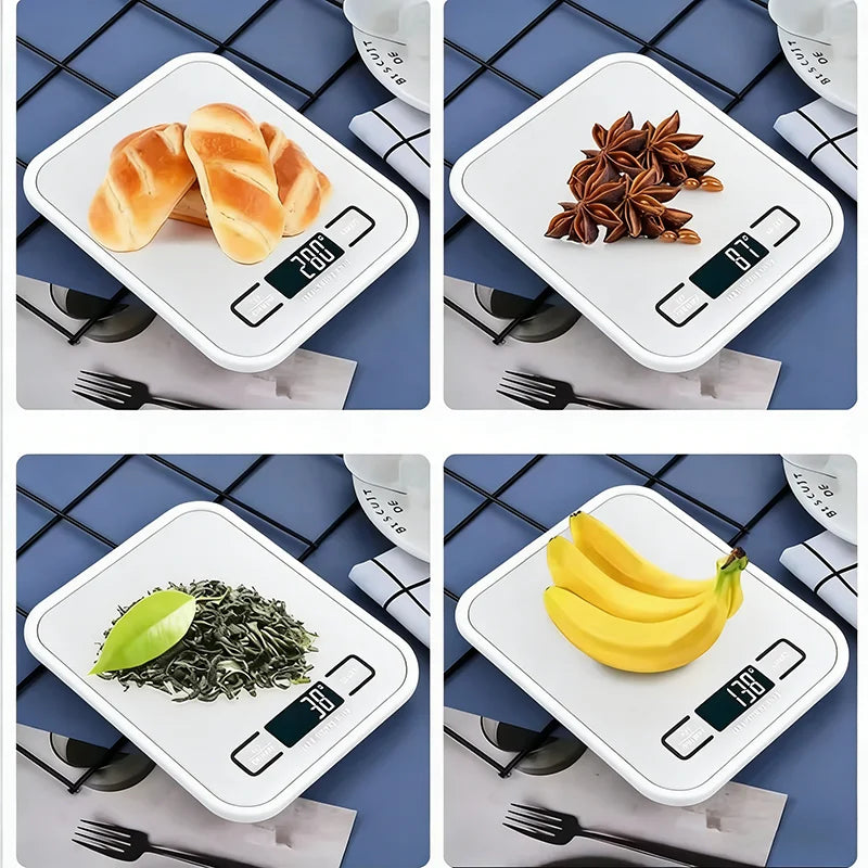 Digital Kitchen Scale — 10kg LED Display Stainless Steel Baking Tool