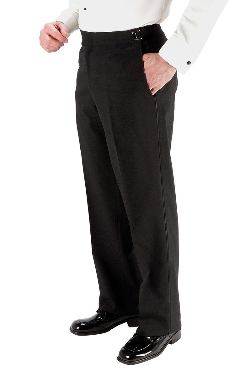Anthony Black Italian Wool Tuxedo Pants — Vitale Barberis Premium Formal