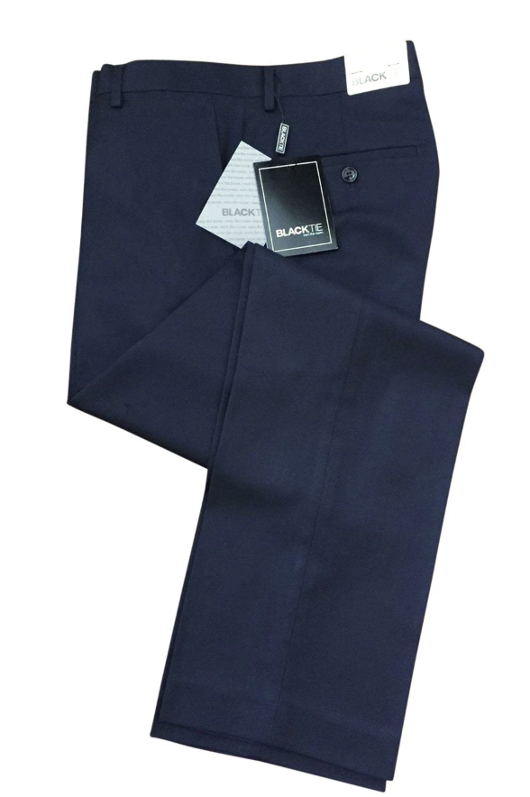 Bradley Midnight Navy Luxury Wool Blend Suit Pants — Hemmed