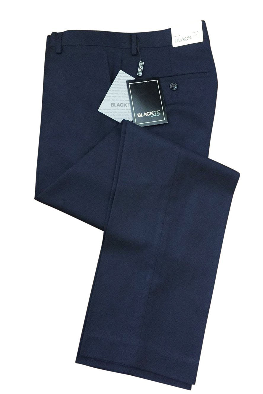Bradley Midnight Navy Luxury Wool Blend Suit Pants — Unhemmed