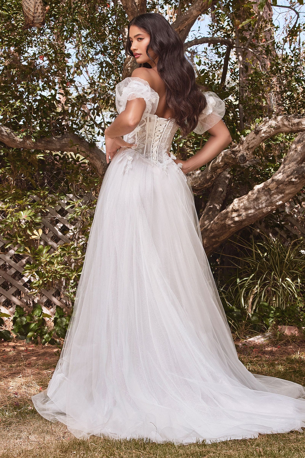 Strapless Floral Ball Gown — Elegant Bridal Wedding Dress