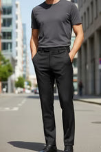 Ethan Black Super 150s Luxury Viscose Blend Suit Pants — Premium Formal